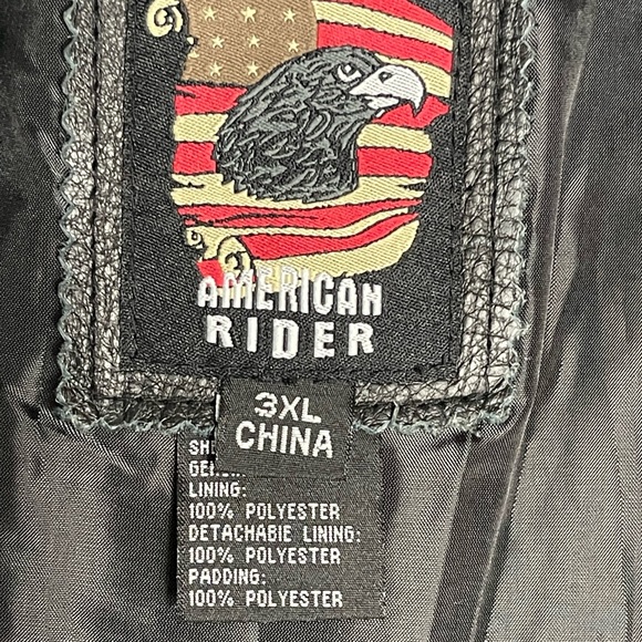 Live To Ride Genuine Leather Biker Motorcycle Vest - Picture 4 of 6